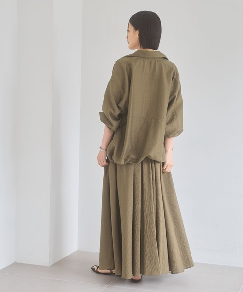 A part by(アパートバイ)の「シアースタンドブルゾン(ブルゾン・レディース・カーキ/ピンク系その他/オフホワイト・FREE)」の17枚目の写真