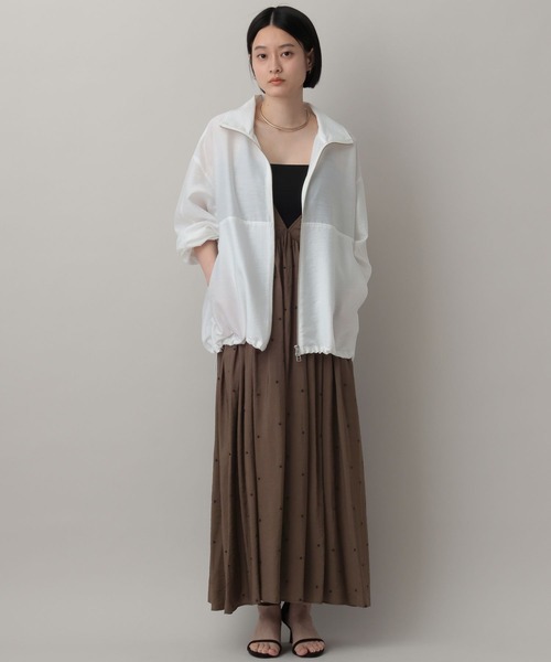 A part by(アパートバイ)の「シアースタンドブルゾン(ブルゾン・レディース・カーキ/ピンク系その他/オフホワイト・FREE)」の7枚目の写真