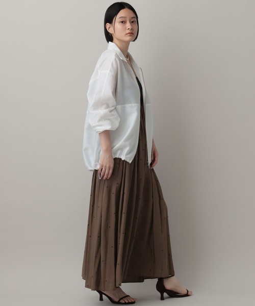 A part by(アパートバイ)の「シアースタンドブルゾン(ブルゾン・レディース・カーキ/ピンク系その他/オフホワイト・FREE)」の8枚目の写真