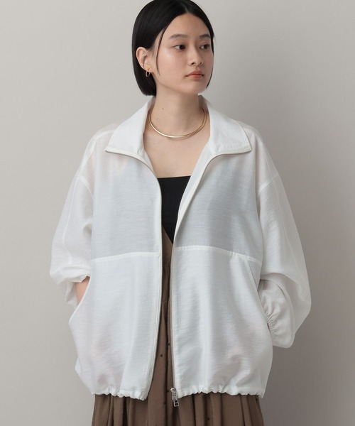 A part by(アパートバイ)の「シアースタンドブルゾン(ブルゾン・レディース・カーキ/ピンク系その他/オフホワイト・FREE)」の10枚目の写真