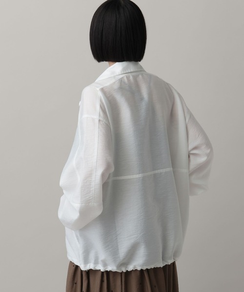 A part by(アパートバイ)の「シアースタンドブルゾン(ブルゾン・レディース・カーキ/ピンク系その他/オフホワイト・FREE)」の11枚目の写真