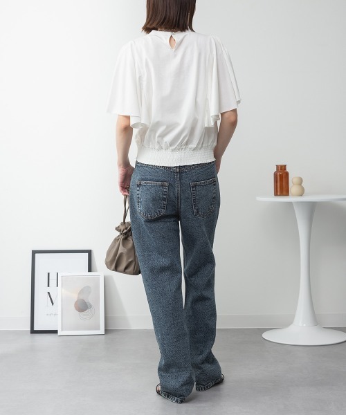 RCD(アールシーディー)の「ピンタックフレア袖ブラウス風カットソー(Tシャツ/カットソー・レディース・ブラック/グレイッシュベージュ/オフホワイト/チャコールグレー・M-L/LL~3L/4L~5L)」の20枚目の写真