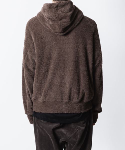 VEIN （ヴェイン）の「モールヤーン ジャージー ジップアップフーディー / MALL YARN JERSEY ZIP UP HOODIE（パーカー・メンズ・ブラック/ブラウン・2/1/3）」の12枚目の写真