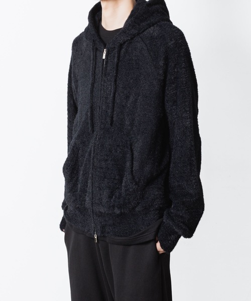 VEIN （ヴェイン）の「モールヤーン ジャージー ジップアップフーディー / MALL YARN JERSEY ZIP UP HOODIE（パーカー・メンズ・ブラック/ブラウン・2/1/3）」の21枚目の写真