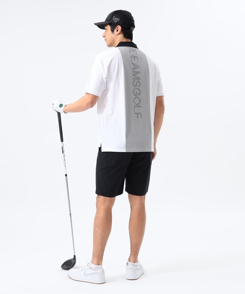 BEAMS GOLF 吸水速乾 ドットプリント ロゴポロシャツ ORANGE LABEL / 吸水速乾 ドットプリント ロゴポロシャツ 【DRY