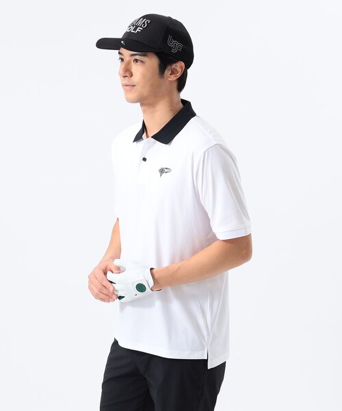 BEAMS GOLF 吸水速乾 ドットプリント ロゴポロシャツ ORANGE LABEL / 吸水速乾 ドットプリント ロゴポロシャツ 【DRY