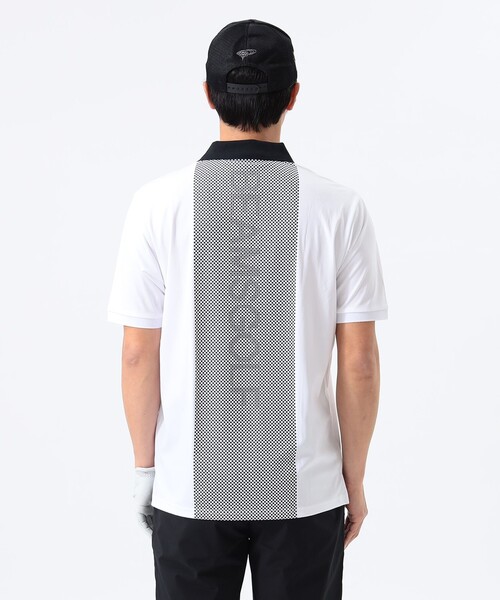BEAMS GOLF（ビームスゴルフ）の「ORANGE LABEL / 吸水速乾 ドットプリント ロゴポロシャツ 【DRY・UV・STRETCH】（ポロシャツ・メンズ・ホワイト/ブラック・M/L/S/XL）」の5枚目の写真