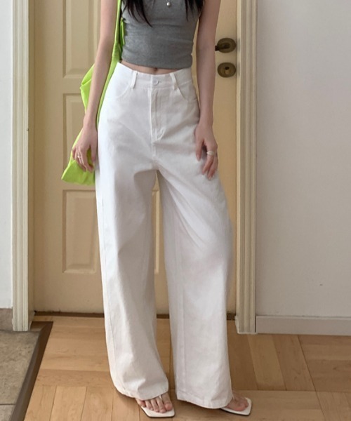 FREE STYLISTS(フリー スタイリスト)の「YUGA_YGMC Carvy wide length pants(デニムパンツ・レディース・ネイビー/ホワイト・L/M/S)」の8枚目の写真