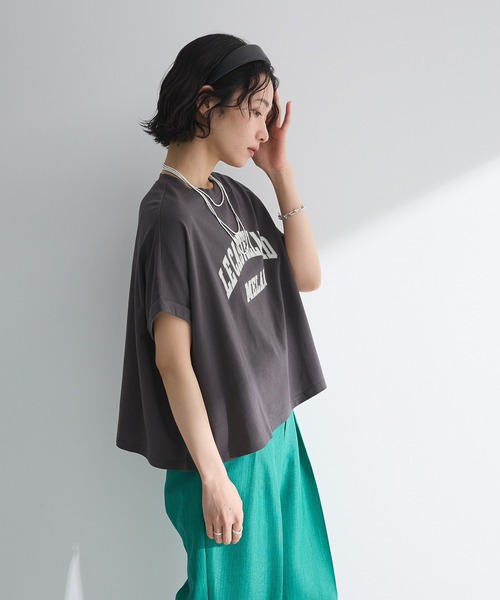 GOALOUS5 パーカー 法被 Tシャツ グリーン セール】袖折り返しカレッジTシャツ（Tシャツ/カットソー
