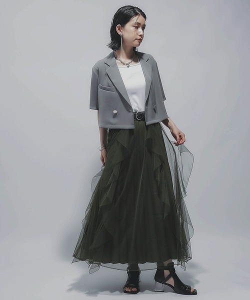 HARE（ハレ）の「ハイショクリブT(HARE)（Tシャツ/カットソー・レディース・アイボリー/ブラック/オレンジ/レッド・FREE）」の12枚目の写真