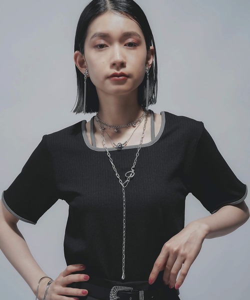 HARE（ハレ）の「ハイショクリブT(HARE)（Tシャツ/カットソー・レディース・アイボリー/ブラック/オレンジ/レッド・FREE）」の20枚目の写真