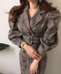 チェック シャツワンピース レディース ロング シャツ