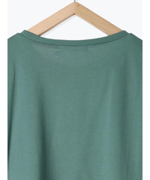 Samansa Mos2 blue（サマンサモスモスブルー）の「【USAコットン】フリルTシャツ（Tシャツ/カットソー・レディース・オフホワイト/ブラック/グリーン・F）」の18枚目の写真