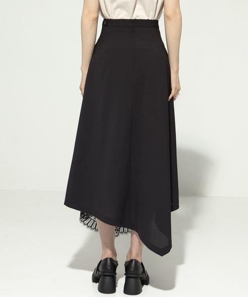 AKANE UTSUNOMIYA（アカネウツノミヤ）の「【AKANE UTSUNOMIYA/アカネウツノミヤ】《STUDIOUS別注》 lace hem skirt/レースヘムスカート（スカート・レディース・ブラック/グレー・36/38）」の16枚目の写真