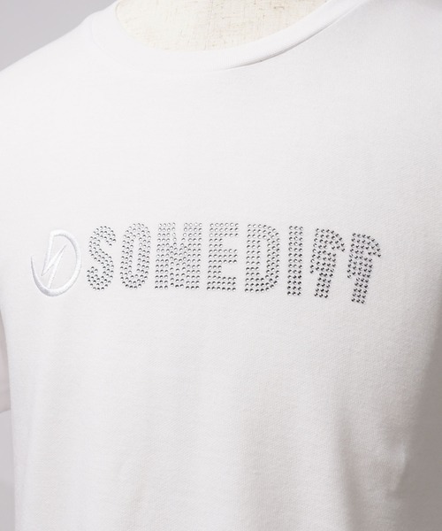 SOMEDIFF(サムディフ)の「ラインストーン刺繍半袖Tシャツ メンズ カットソー クルーネック サムディフ SOMEDIFF ホワイト ブラック 白 黒(Tシャツ/カットソー・メンズ・ブラック/ホワイト・L/M/XL)」の14枚目の写真