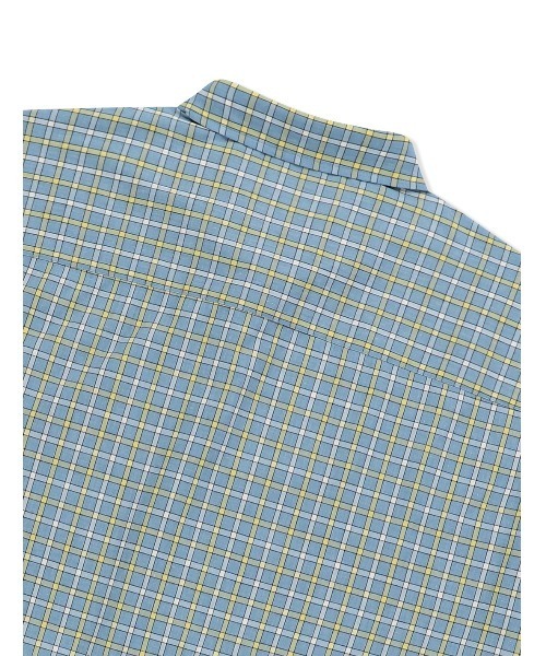 YESEYESEE（イエスアイシー）の「SN-Logo Short Sleeve Check Shirt（シャツ/ブラウス・メンズ・マルチ/ネイビー/ライトブルー・S/XL/M/L）」の16枚目の写真