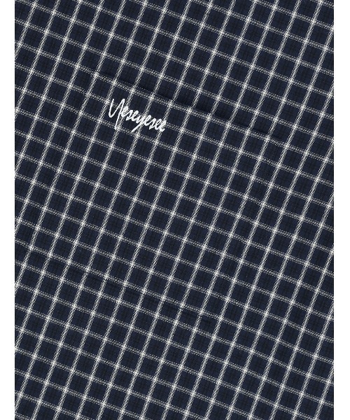 YESEYESEE（イエスアイシー）の「SN-Logo Short Sleeve Check Shirt（シャツ/ブラウス・メンズ・マルチ/ネイビー/ライトブルー・S/XL/M/L）」の20枚目の写真