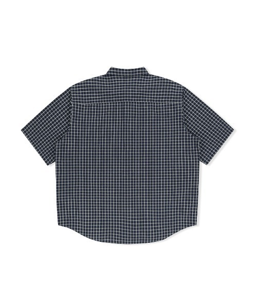 YESEYESEE（イエスアイシー）の「SN-Logo Short Sleeve Check Shirt（シャツ/ブラウス・メンズ・マルチ/ネイビー/ライトブルー・S/XL/M/L）」の18枚目の写真