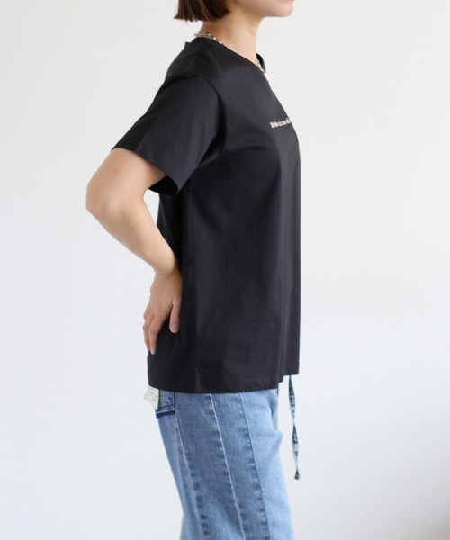 cepo(セポ)の「〈さらっと涼しい、シルキータッチ♪〉シルケットショートスリーブロゴTee(Tシャツ/カットソー・レディース・ブラック/オフホワイト/ブラウン・M)」の20枚目の写真