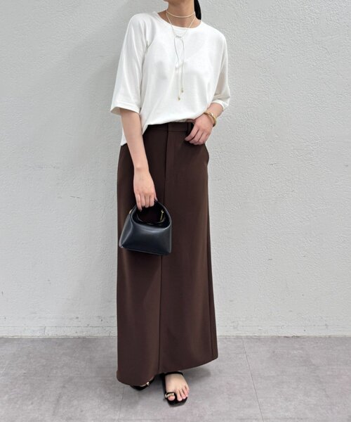 LOUNGEDRESS(ラウンジドレス)の「ドルマンカットソー(Tシャツ/カットソー・レディース・ブラック/オフホワイト/ブラウン・FREE)」の5枚目の写真