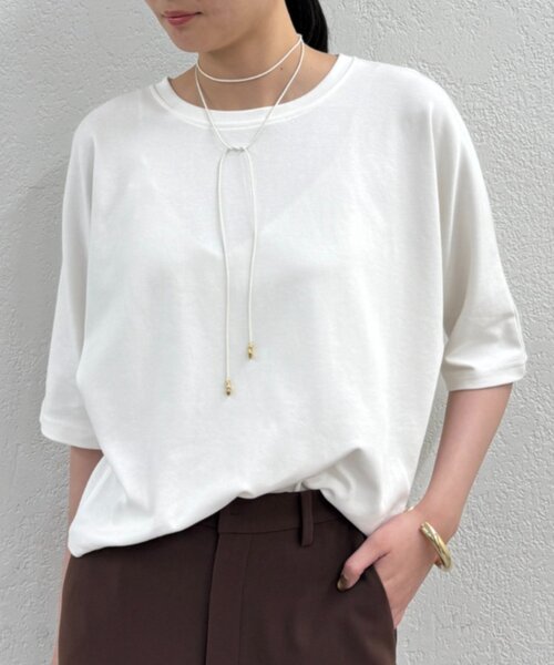LOUNGEDRESS(ラウンジドレス)の「ドルマンカットソー(Tシャツ/カットソー・レディース・ブラック/オフホワイト/ブラウン・FREE)」の10枚目の写真