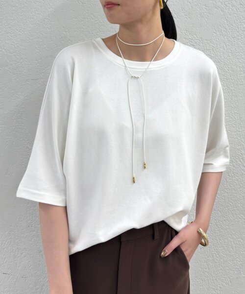 LOUNGEDRESS(ラウンジドレス)の「ドルマンカットソー(Tシャツ/カットソー・レディース・ブラック/オフホワイト/ブラウン・FREE)」の11枚目の写真
