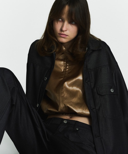ADAM ET ROPE' ジャケット　新品 ADAM ET ROPE'｜シンセティックレザーフライトジャケット