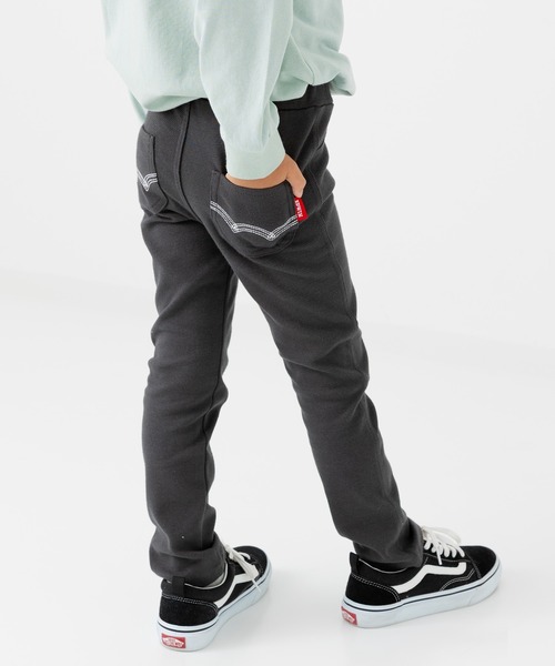 EDWIN（エドウィン）の「〈EDWIN〉ストレッチパンツ（その他パンツ・キッズ・アイボリー/グレー/モカ/ベージュ/イエロー/ラベンダー/ネイビー/ミント/ワインレッド/ピンク/グリーン/ブラウン/オレンジ/サックスブルー/ライトブルー/カーキ/ブラック/ブルー/クリーム/チャコールグレー・120cm/130cm/100cm/95cm/90cm/80ｃｍ/110cm）」の4枚目の写真