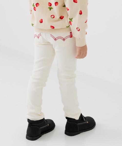 EDWIN（エドウィン）の「〈EDWIN〉ストレッチパンツ（その他パンツ・キッズ・アイボリー/グレー/モカ/ベージュ/イエロー/ラベンダー/ネイビー/ミント/ワインレッド/ピンク/グリーン/ブラウン/オレンジ/サックスブルー/ライトブルー/カーキ/ブラック/ブルー/クリーム/チャコールグレー・120cm/130cm/100cm/95cm/90cm/80ｃｍ/110cm）」の2枚目の写真