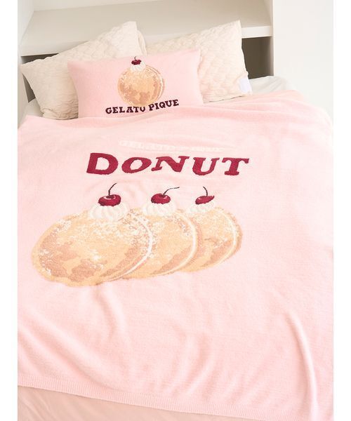 gelato pique Sleep（ジェラートピケスリープ）の「【Sleep】スイーツ ジャガードマルチカバー（寝具・レディース・ピンク/オフホワイト/ブルー・F）」の4枚目の写真
