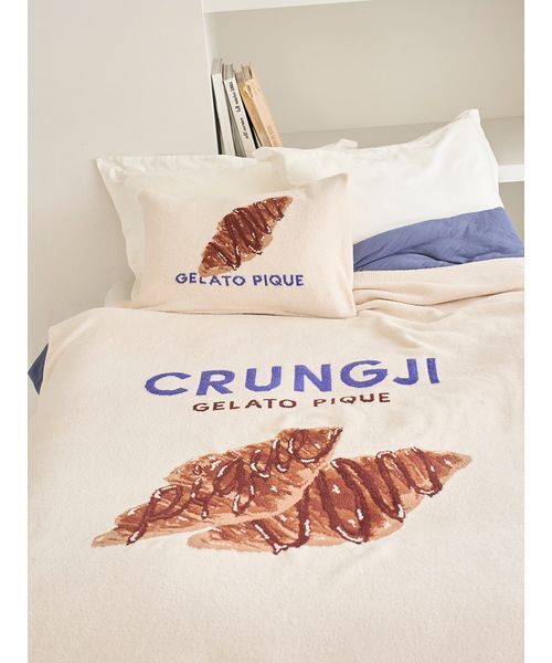gelato pique Sleep（ジェラートピケスリープ）の「【Sleep】スイーツ ジャガードマルチカバー（寝具・レディース・ピンク/オフホワイト/ブルー・F）」の5枚目の写真