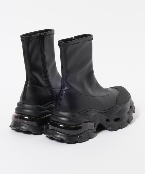 JEANASIS（ジーナシス）の「【抗菌防臭テープ付き】ストレッチクリアスニーカーブーツ/573251（ブーツ・レディース・ブラック/ブラック系その他/グレー系その他/ブラック系その他2・MEDIUM/LARGE）」の10枚目の写真