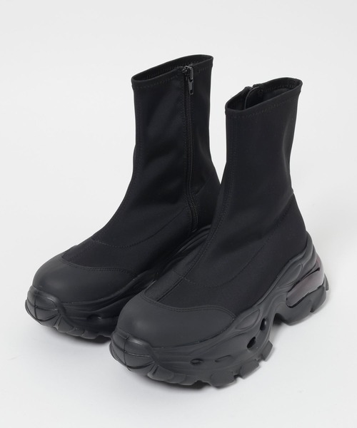 JEANASIS（ジーナシス）の「【抗菌防臭テープ付き】ストレッチクリアスニーカーブーツ/573251（ブーツ・レディース・ブラック/ブラック系その他/グレー系その他/ブラック系その他2・MEDIUM/LARGE）」の20枚目の写真