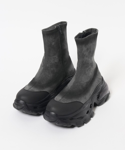 セール】【抗菌防臭テープ付き】ストレッチクリアスニーカーブーツ