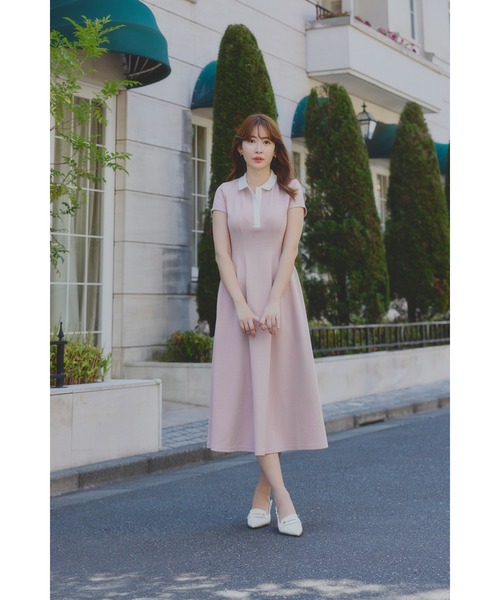 Short Sleeve Polo Dress（ワンピース）｜Her lip to（ハー