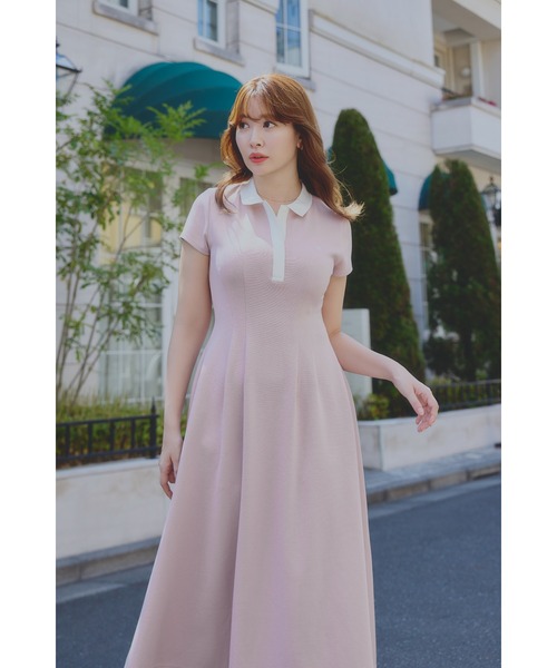 ワンピース Herlipto Short Sleeve Polo Dress M Short Sleeve Polo Dress(ワンピース)|Her lip to(ハー