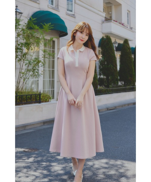 ワンピース Herlipto Short Sleeve Polo Mini Dress S Short Sleeve Polo Mini Dress