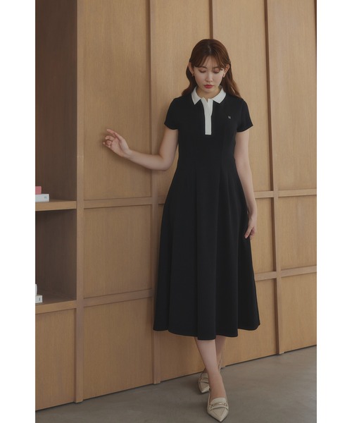 【新品】Her lip to　Short Sleeve Polo Dress rose】Short Sleeve Polo Mini Dress