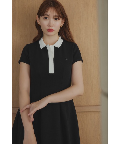 Short Sleeve Polo Dress（ワンピース）｜Her lip to（ハー