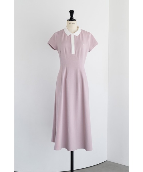 Short Sleeve Polo Dress（ワンピース）｜Her lip to（ハー