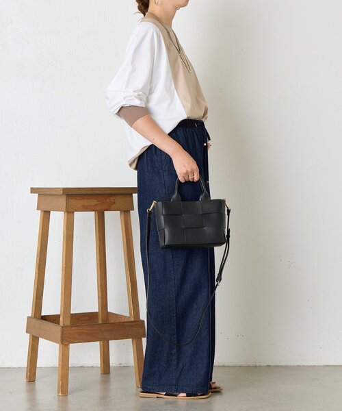 Jena espace merveilleux（ジェナ　エスパスメルヴェイユ）の「配色ドルマンカットソー（Tシャツ/カットソー・レディース・ブラック/カーキ/ベージュ・FREE）」の16枚目の写真