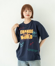 Quash | フロッキー刺繍Tシャツ(Tシャツ/カットソー)