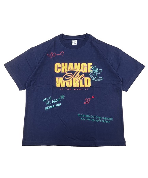 Quash（クアッシュ）の「フロッキー刺繍Tシャツ（Tシャツ/カットソー・メンズ・ネイビー/イエロー/ホワイト・MEDIUM/LARGE）」の7枚目の写真