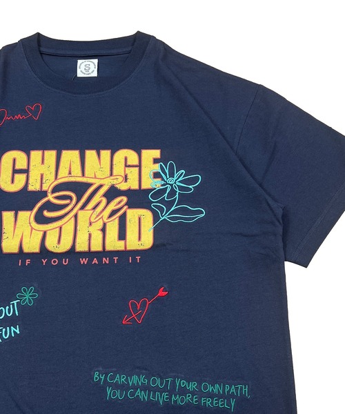 Quash（クアッシュ）の「フロッキー刺繍Tシャツ（Tシャツ/カットソー・メンズ・ネイビー/イエロー/ホワイト・MEDIUM/LARGE）」の8枚目の写真