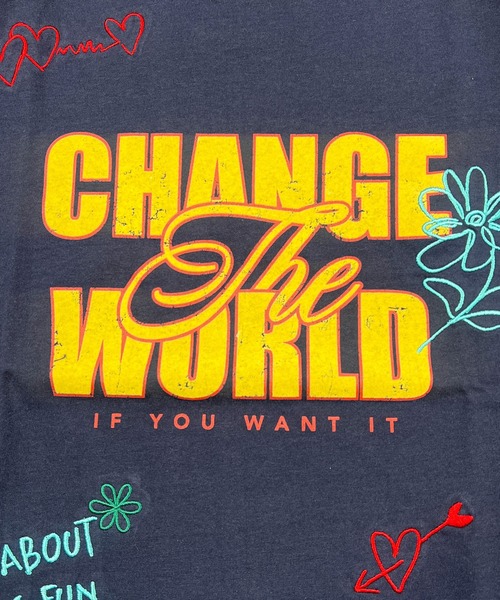 Quash（クアッシュ）の「フロッキー刺繍Tシャツ（Tシャツ/カットソー・メンズ・ネイビー/イエロー/ホワイト・MEDIUM/LARGE）」の9枚目の写真