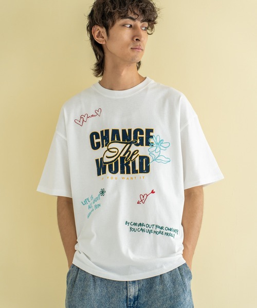 Quash（クアッシュ）の「フロッキー刺繍Tシャツ（Tシャツ/カットソー・メンズ・ネイビー/イエロー/ホワイト・MEDIUM/LARGE）」の12枚目の写真