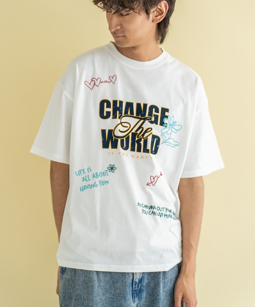 Quash（クアッシュ）の「フロッキー刺繍Tシャツ（Tシャツ/カットソー・メンズ・ネイビー/イエロー/ホワイト・MEDIUM/LARGE）」の16枚目の写真