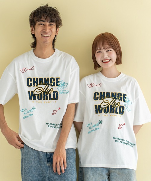 Quash（クアッシュ）の「フロッキー刺繍Tシャツ（Tシャツ/カットソー・メンズ・ネイビー/イエロー/ホワイト・MEDIUM/LARGE）」の21枚目の写真