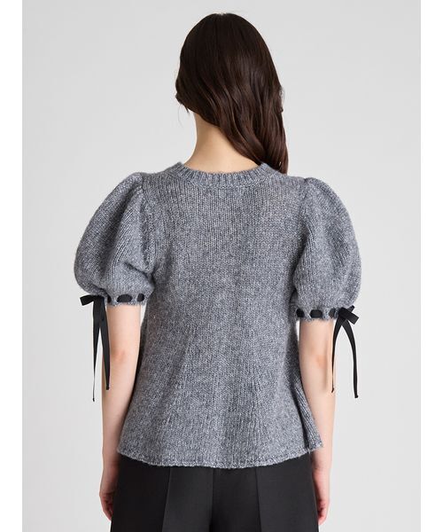 リボンディテールペプラムカーディガン（カーディガン/ボレロ