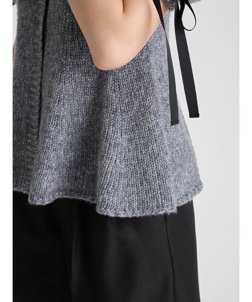 リボンディテールペプラムカーディガン（カーディガン/ボレロ